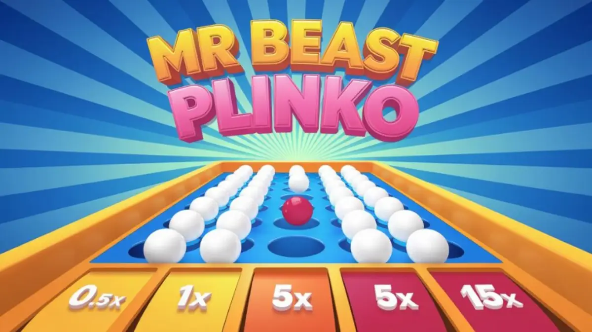 Gameplay example from Beast Plinko with ball drop board