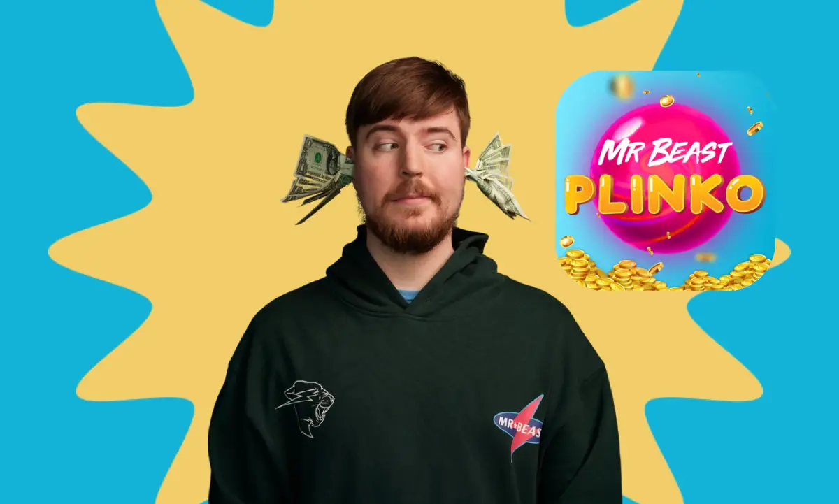 Mr Beast Plinko app download screen on smartphone