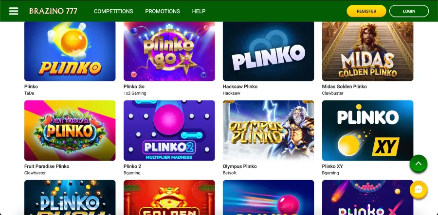  Play Plinko Brazino 777 with fast rounds, mobile support, clear multipliers, and adjustable stake settings.