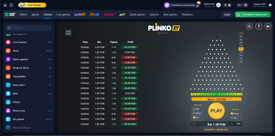 Plinko zkušenosti hráčů